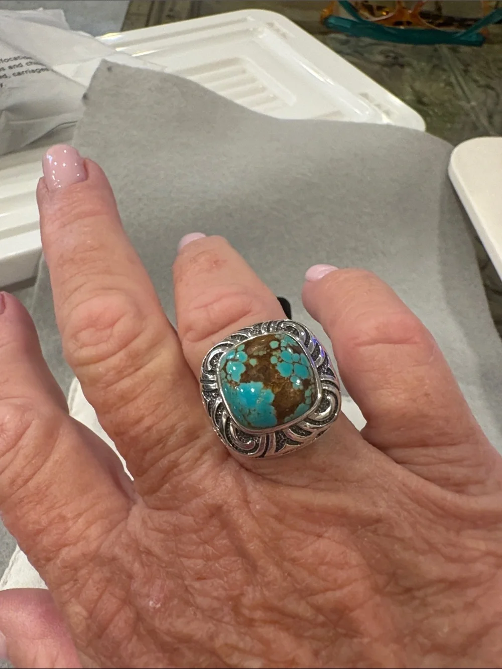 #8 Turquoise Ring set in Sterling Silver